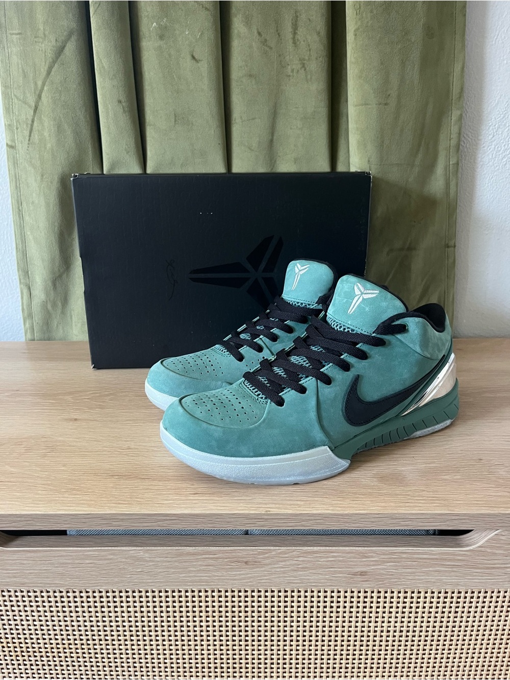 Nike Kobe IV Protro Girl Dad Bicoastal Teal Black Men’s 10.5 FQ3545-300
